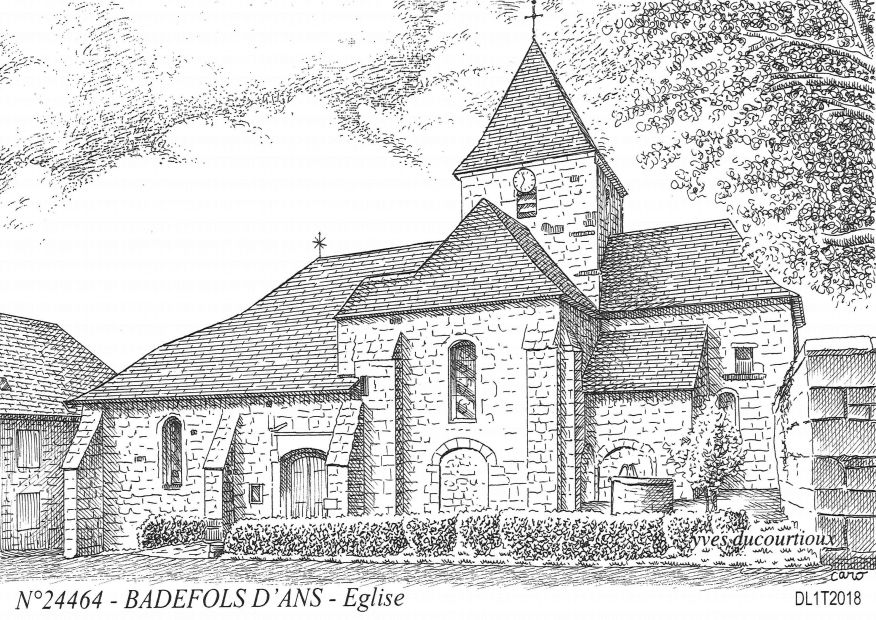 N 24464 - BADEFOLS D ANS - église